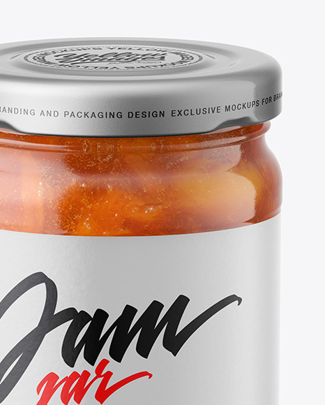 Apricot Jam Jar Mockup