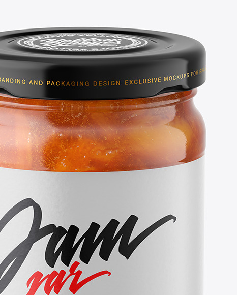 Apricot Jam Jar Mockup