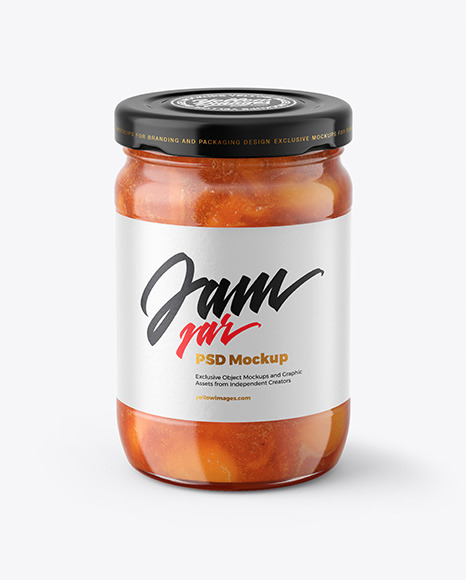 Apricot Jam Jar Mockup