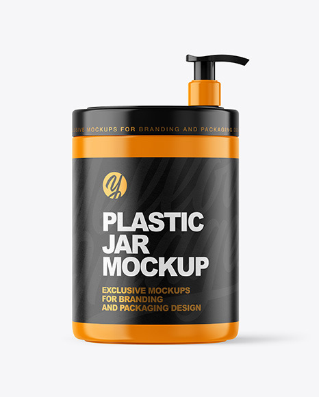 Glossy Jar with Pump Mockup - Smartmockups