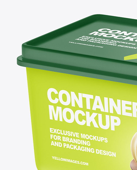 Matte Plastic Container Mockup