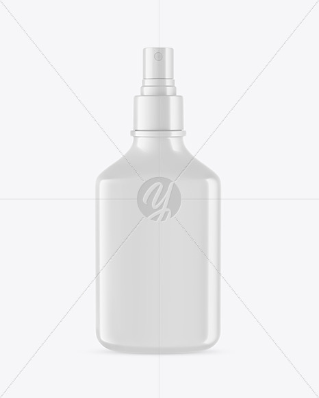 Glossy Spray Bottle Mockup