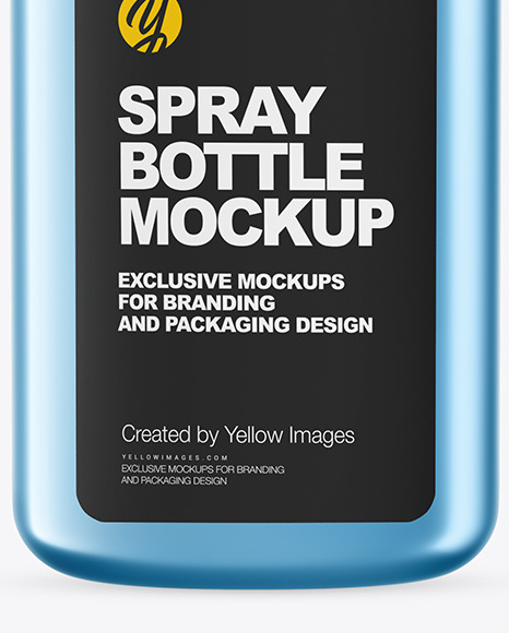 Metallic Spray Bottle Mockup