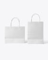 Two Paper Shopping Bags Mockup