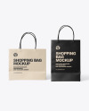 Two Paper Shopping Bags Mockup