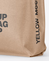 Kraft Stand-Up Bag Mockup - Half Side View