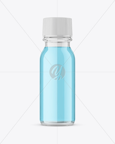 Clear Glass Pharmacy Bottle Mockup