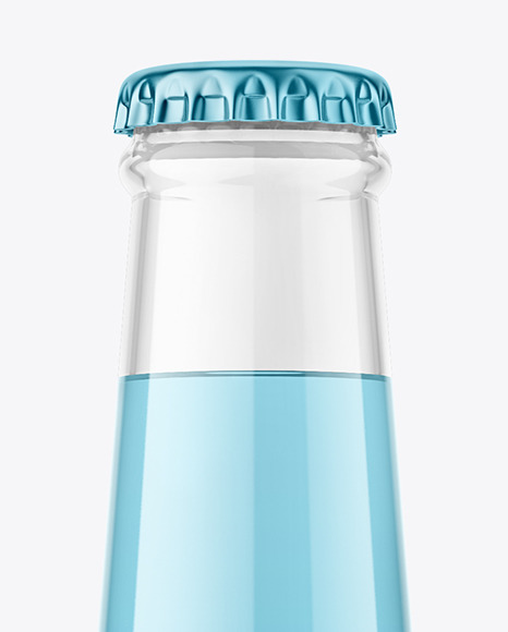 Clear Glass Drink Bottle Mockup