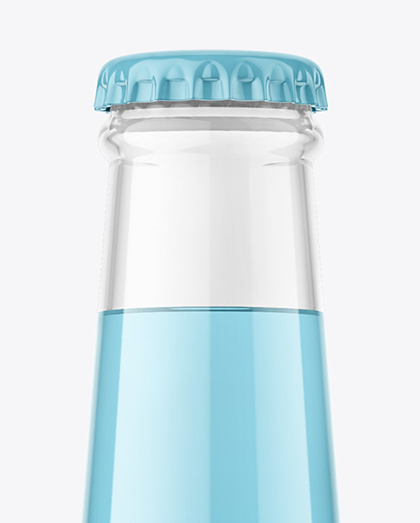 Clear Glass Drink Bottle Mockup