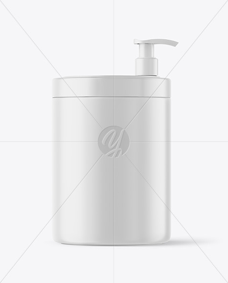 Matte Jar with Pump Mockup