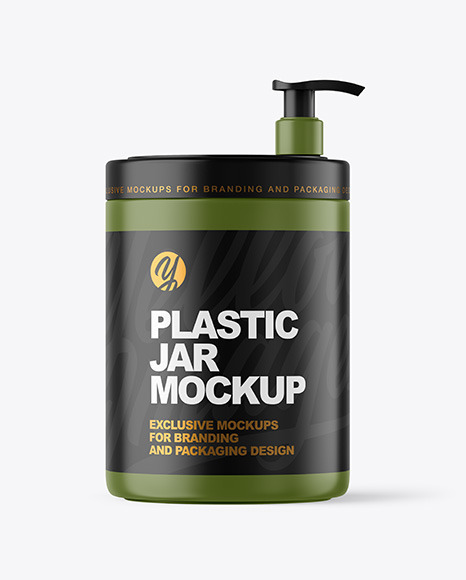 Matte Jar with Pump Mockup - Smartmockups