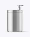 Metallic Jar with Pump Mockup