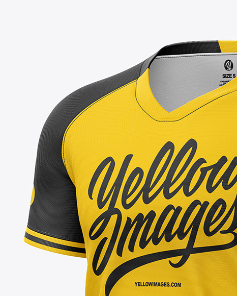 Men’s Soccer Jersey Mockup - Half-Side View