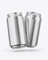 Two Glossy Metallic Cans Mockup