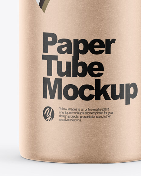 Kraft Paper Tube Mockup