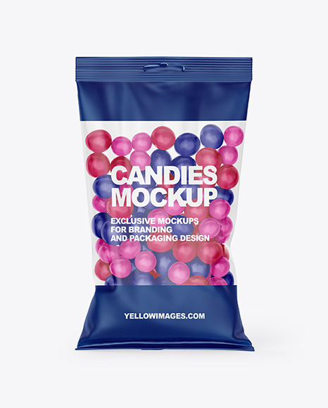 Bag With Candies Mockup