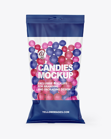 Bag With Candies Mockup