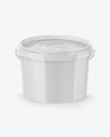 Opened Glossy Paint Bucket Mockup