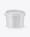 Opened Glossy Paint Bucket Mockup