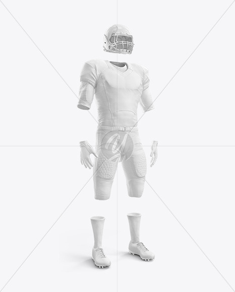 American Football Mockup - Half Side View