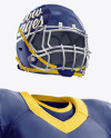 American Football Mockup - Half Side View