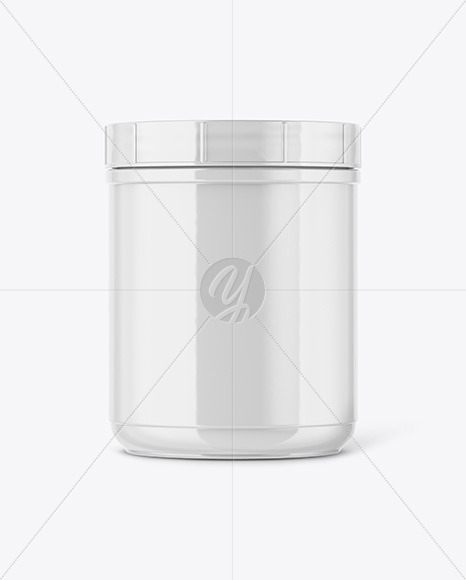 Glossy Protein Jar Mockup