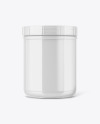 Glossy Protein Jar Mockup