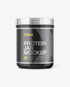 Glossy Protein Jar Mockup