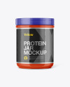 Glossy Protein Jar Mockup