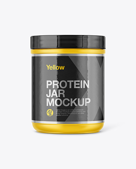 Matte Protein Jar Mockup