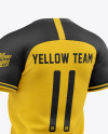 Men’s Soccer Jersey Mockup - Back Half-Side View