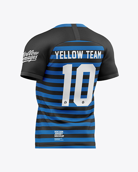 Men’s Soccer Jersey Mockup - Back Half-Side View - Free Download Images ...