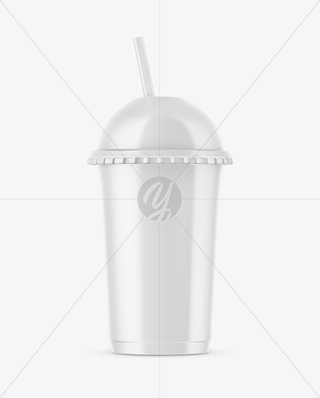 Glossy Plastic Cup Mockup