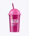 Glossy Plastic Cup Mockup