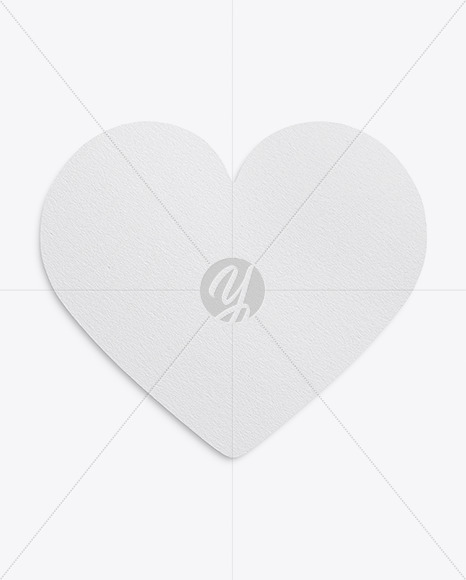 Textured Heart Shaped Card Mockup