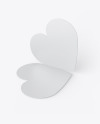 Two Textured Heart Shaped Cards Mockup