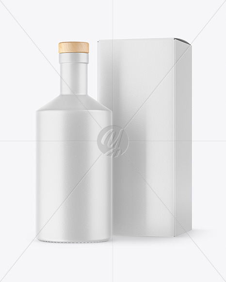 Ceramic Bottle with Box Mockup