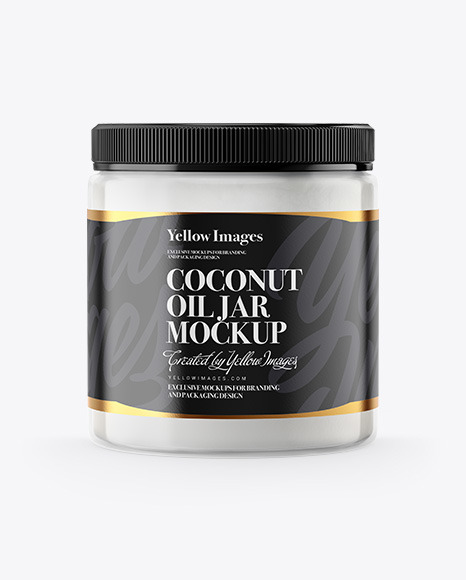 Coconut Oil Jar Mockup - Front View