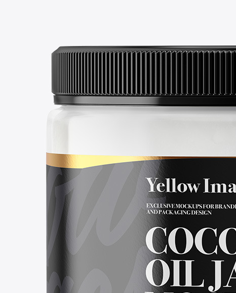 Coconut Oil Jar Mockup - Front View