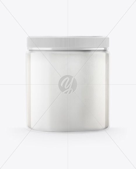 Coconut Oil Jar Mockup - Front View