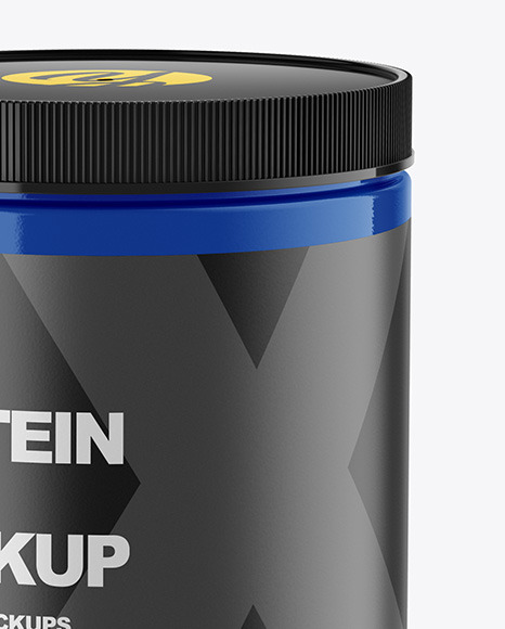 Glossy Protein Jar Mockup