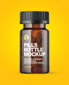 Amber Pills Bottle Mockup