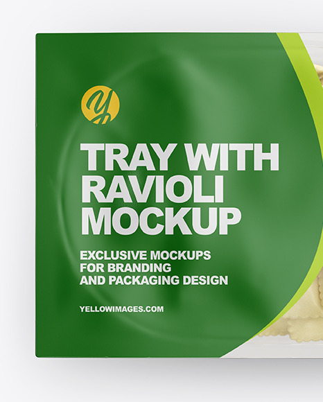 Tray With Ravioli Mockup