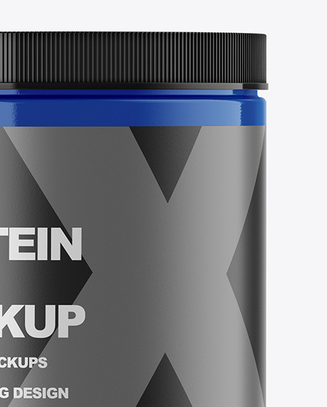 Glossy Protein Jar Mockup