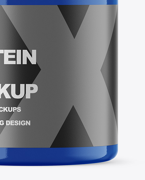 Glossy Protein Jar Mockup