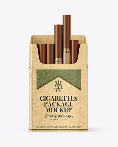 Kraft Cigarette Pack Mockup Kraft Cigarette Pack Mockup