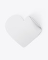 Matte Heart Shaped Sticker Mockup