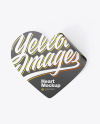 Matte Heart Shaped Sticker Mockup