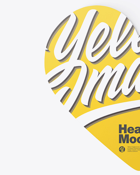 Matte Heart Shaped Sticker Mockup