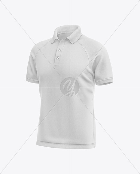 Men's Short Sleeve Polo Raglan Mockup